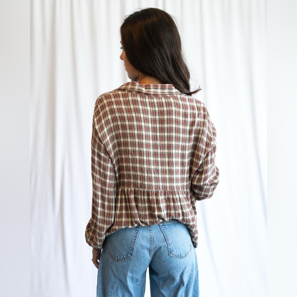 American Eagle Plaid Top - Picture 4 of 11